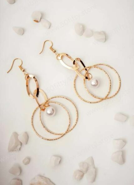 Circle Single Pearl Earring-1