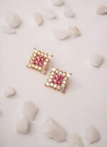 Square Shape mini Pearl -Pink