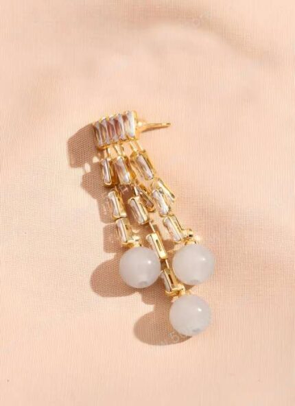 White Pearl Ear-3- Layer ring-2P