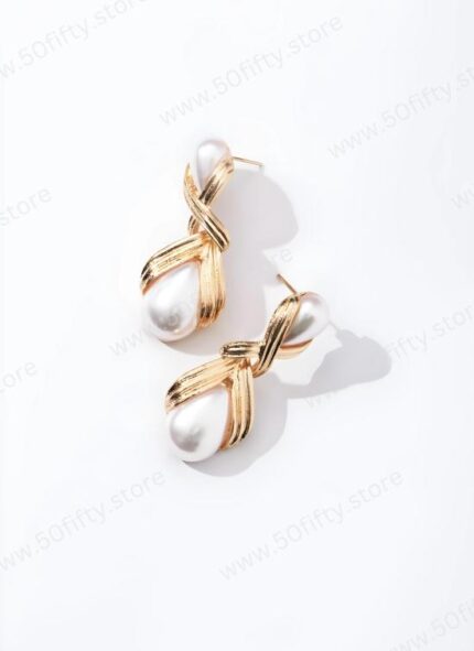 White Pearl Ear-ring-2P